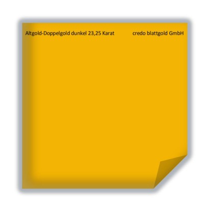 Blattgold Altgold-Doppelgold dunkel 23,25 Karat lose