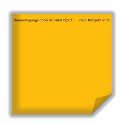 Blattgold Orange-Doppelgold Special dunkel 22,5 Karat lose