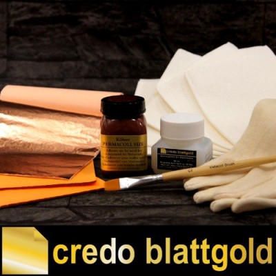 Starterset Schlagmetall Kupfer - Blattgold Imitat