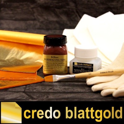 Starterset Schlagmetall Farbe 2 - Farbe 2,5 - Kupfer (Blattgold Imitat)