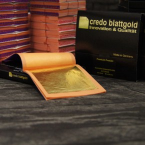 Blattgold Rosenobel-Doppelgold extra 23,75 Karat Blattgold lose - 10 Blatt