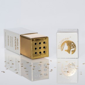 Goldstreuer Goldmarie Herzen Blattgoldflocken - 3,5 mm - 23 Karat -