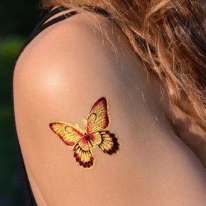 Temporäre Tattoos aus 24 karätigem Gold - Schmetterlinge